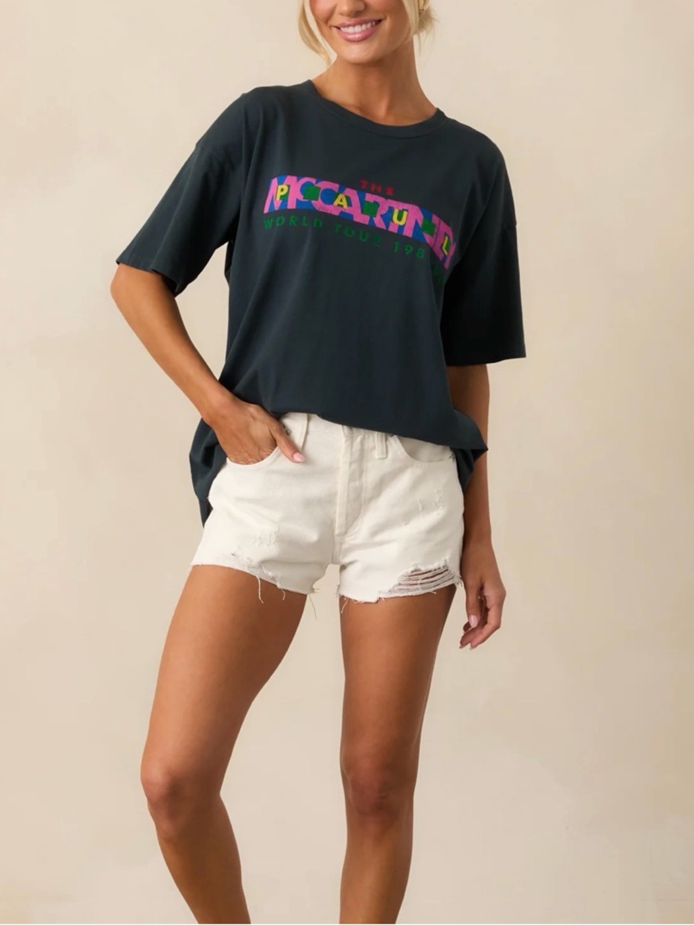 Z SUPPLY OFF WHITE CLASSIC HI RISE DENIM SHORT 29 - Picture 4 of 8